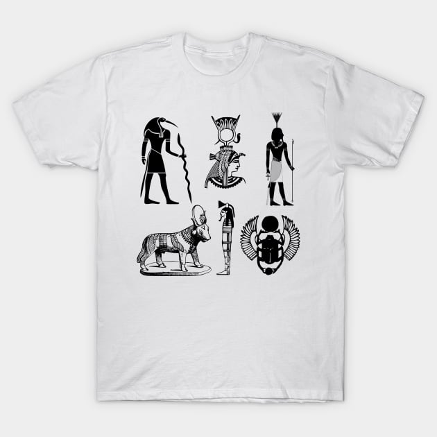 Ancient Egyptian Symbols T-Shirt by Nisuris Art